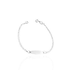 Pulseira Infantil Chapinha Canoa Lisa 1gr gravação opcional