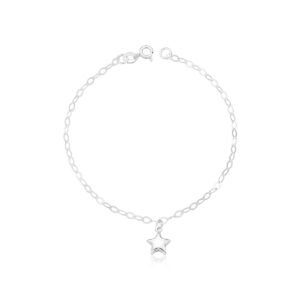 Pulseira Infantil Elo Oval com Pingente Estrela
